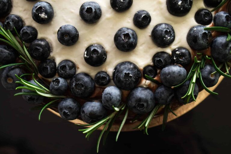 Small Batch Blueberry Biscuit Sheet Cake